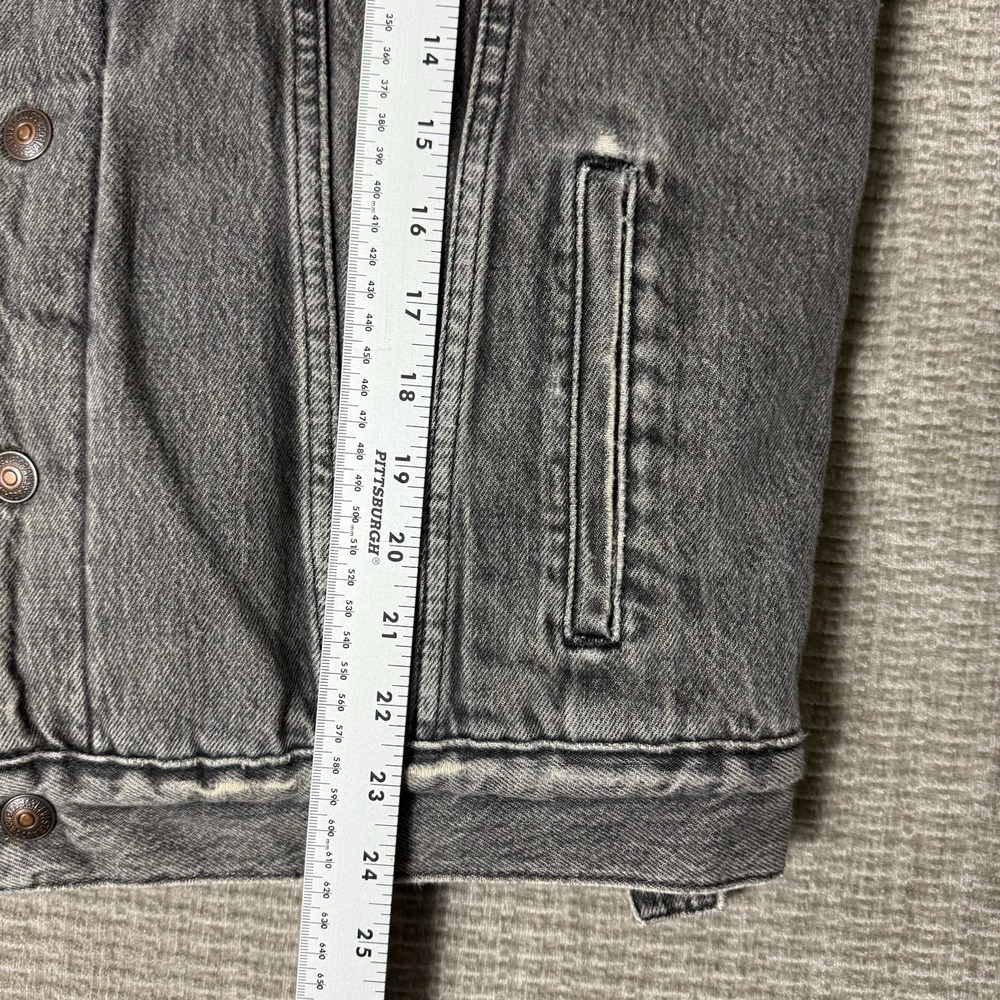 Levi's Men's Vintage Fit Sherpa Trucker Jacket Black Stonewash Medium - Picture 4 of 7